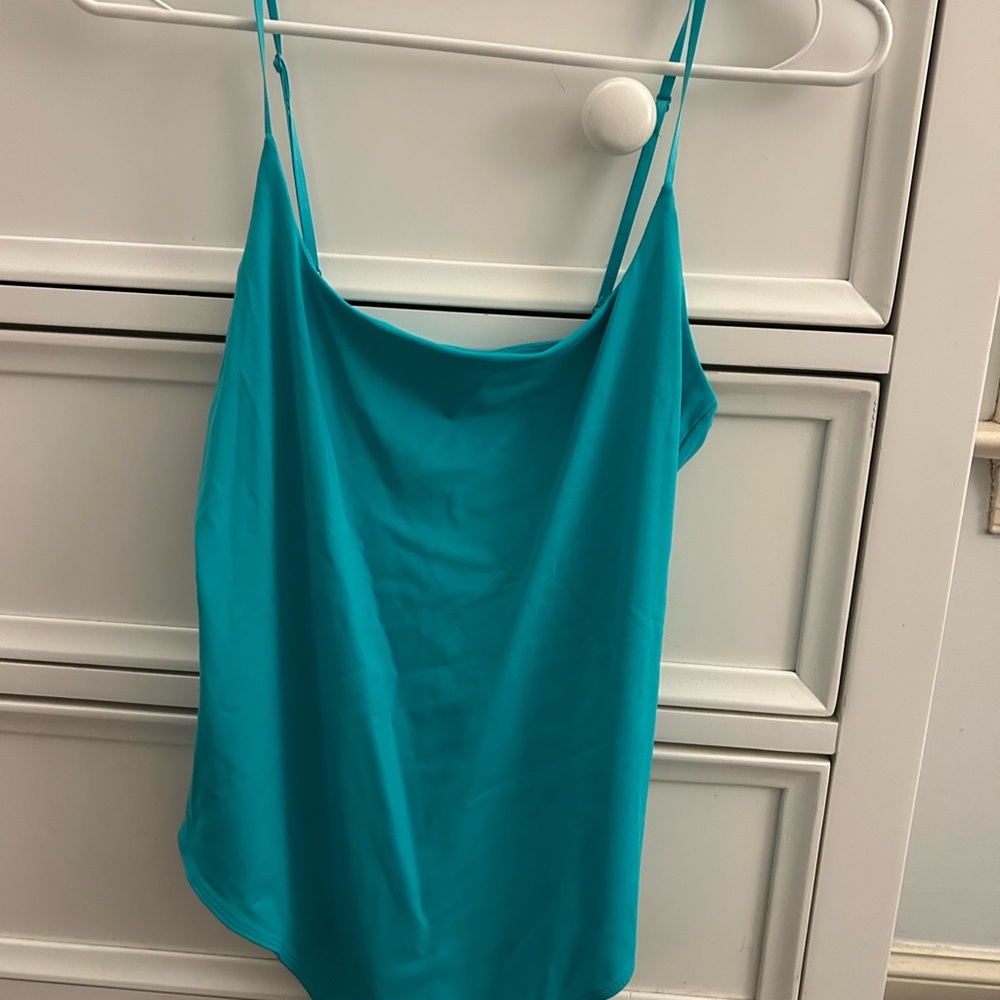 Sleeveless bodysuit Top in Teal